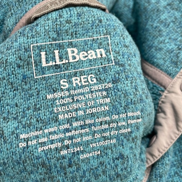 L.L. Bean Women's Sweater Fleece Pullover 1/4 Snap Button in Evening Blue Small - Picture 2 of 10